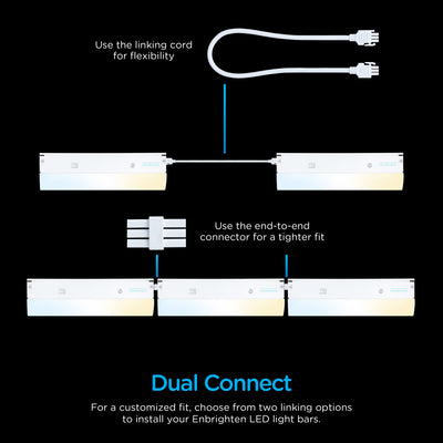 Enbrighten 36in. Direct Wire LED Light Bar, White