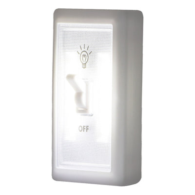 Lights by Night Battery Operated Manual On/Off LED Night Light Switch, White