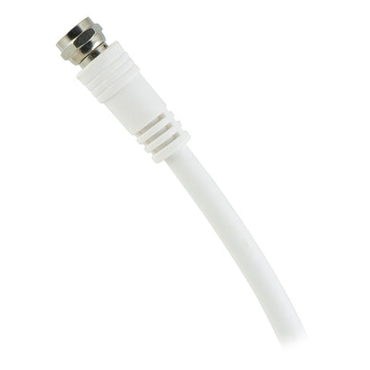 GE 50 ft. RG6 Coaxial Cable, F-Type Connectors, White