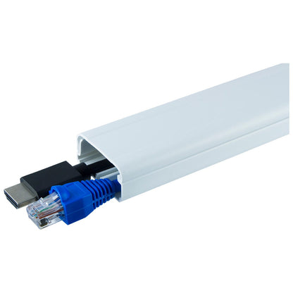 Power Gear 3ft. Cable Cover with Adhesive Backing, 4 Pack, White