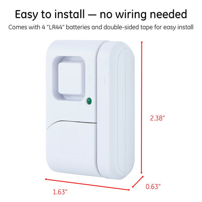 UltraPro Battery Operated Magnetic Window or Door Alarm, 4 Pack, White