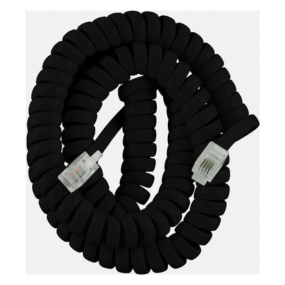 Power Gear 12 ft. Coiled Handset Cord, Black