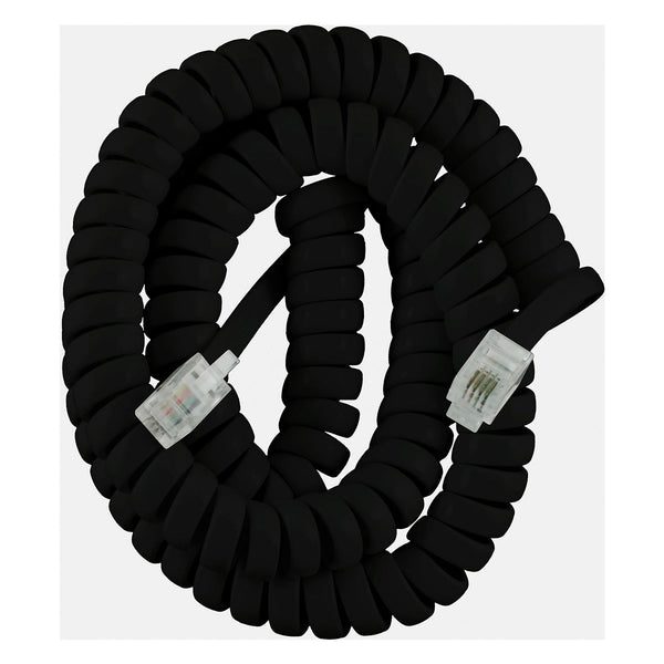 Power Gear 12 ft. Coiled Handset Cord, Black – Jasco