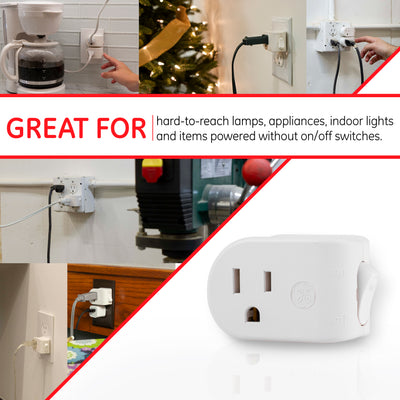 UltraPro Grounded ON/OFF Power Switch White, 4pk