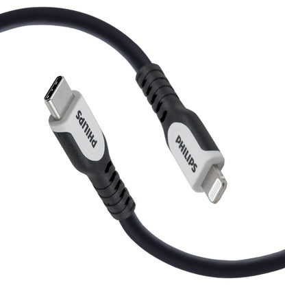 Philips 6ft. EZFlex™ USB-C to Lightning Charging Cable, Black