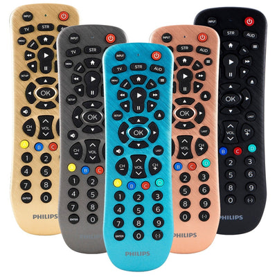 Philips 3-Device Universal Remote, Brushed Electric Blue
