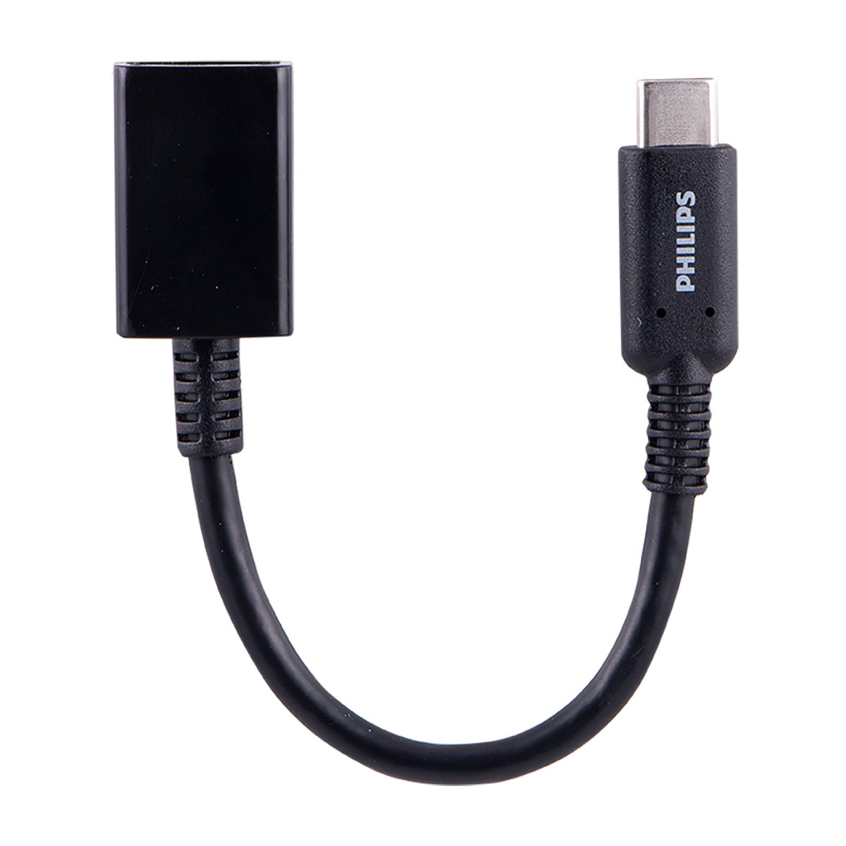 Philips USB-C to USB-A Female Adapter, Black