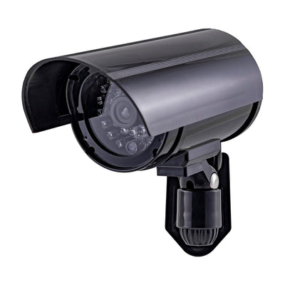Power Gear Battery-Operated Decoy Security Bullet Camera with Red Indicator LED, Black