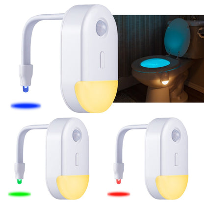 UltraPro Color Changing Motion Sensing LED Toilet Clip Light, 3 Pack, White