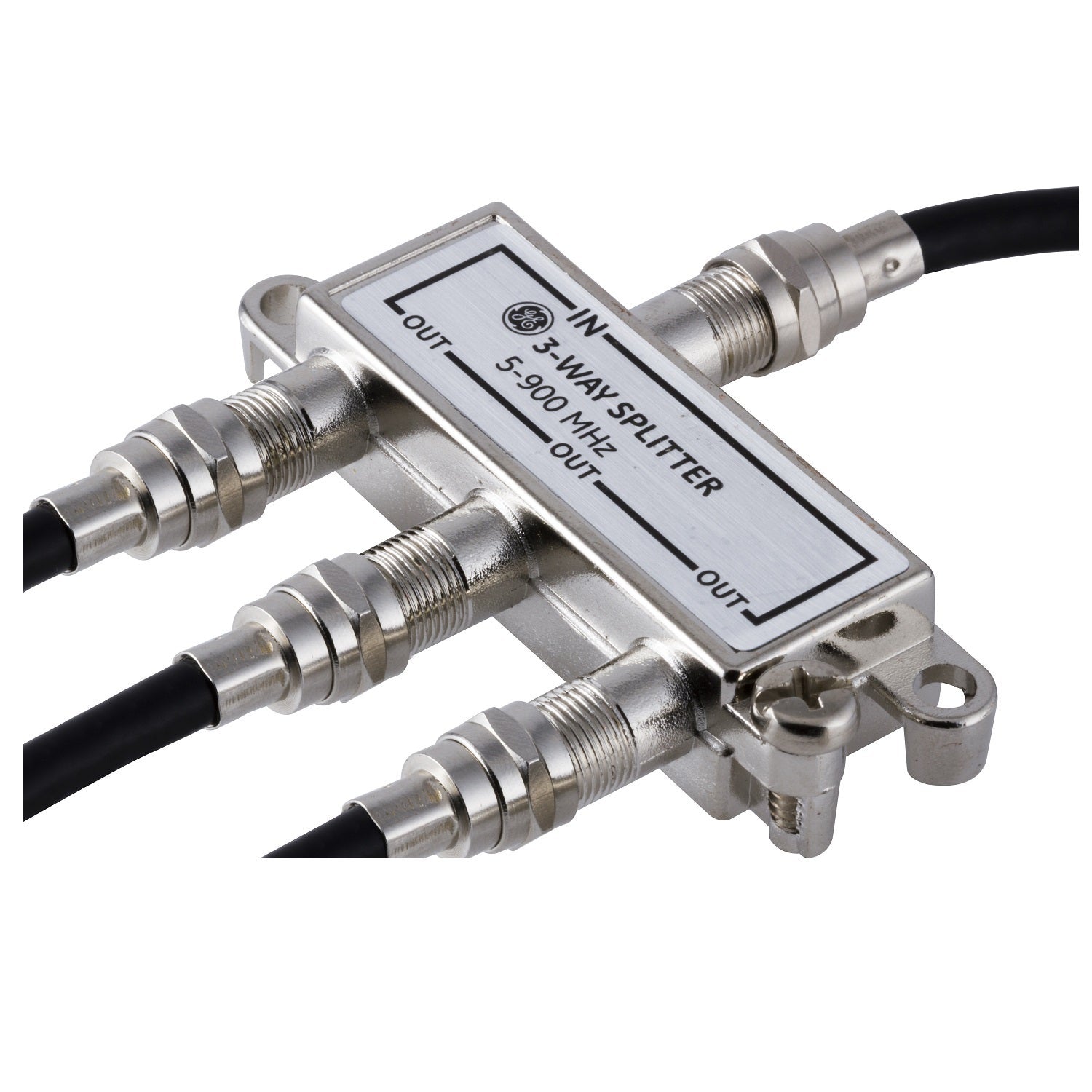 GE 3-Way Signal Splitter, Silver