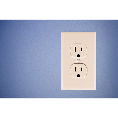 GE UltraPro Grounding Duplex Heavy-Duty Receptacle, Light Almond