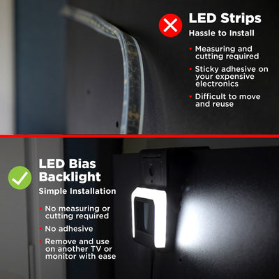 UltraPro Enlighten Backlight TV Bracket with Bias LED Lighting, Black