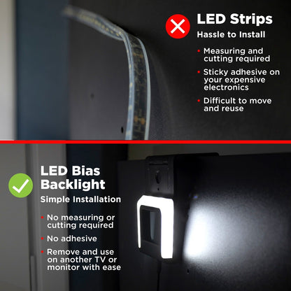 UltraPro Enlighten Backlight TV Bracket with Bias LED Lighting, Black