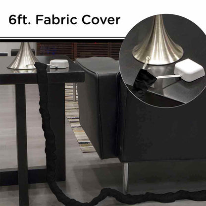 Cordinate 6ft. Fabric Cord Cover, Black