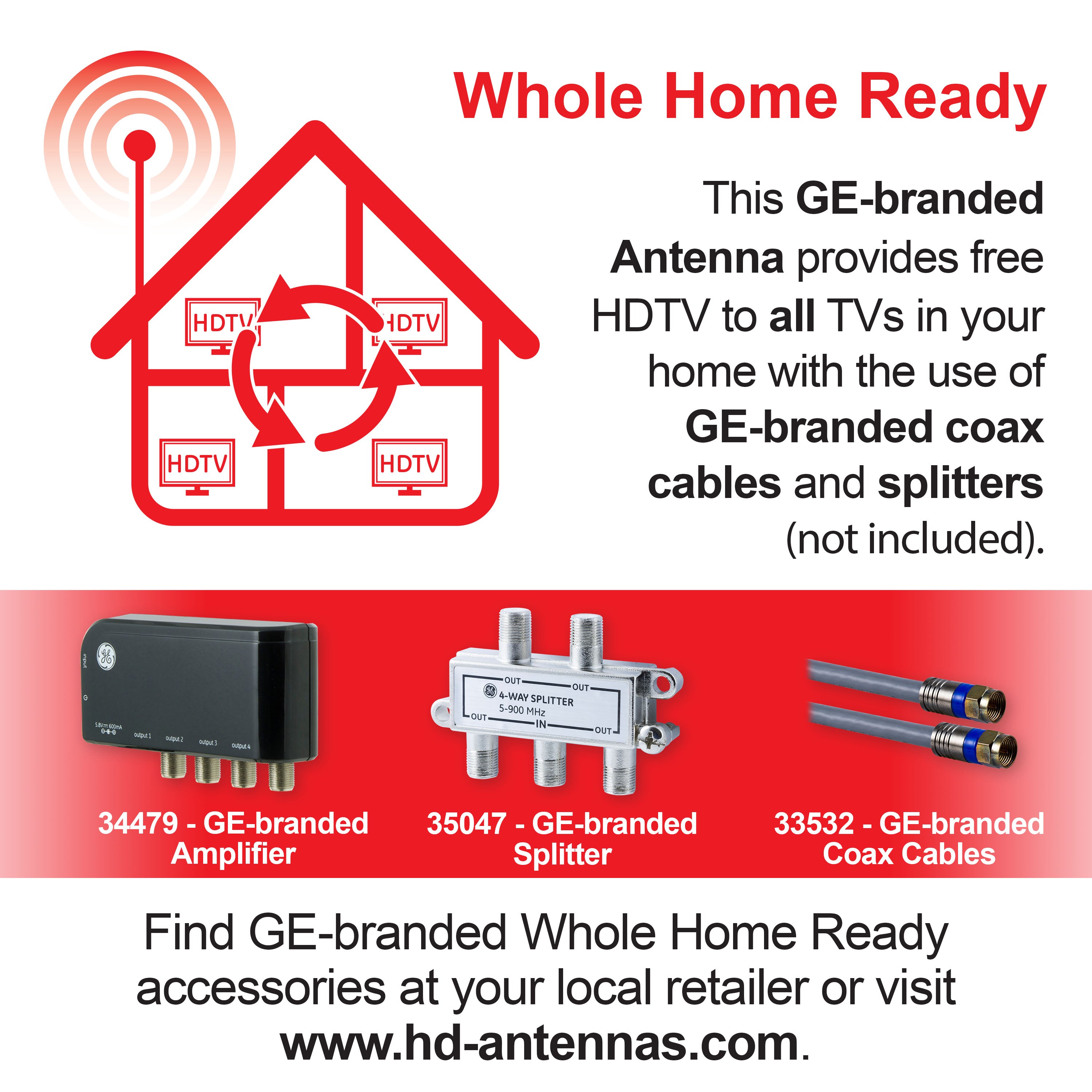 GE-branded Pro Attic-Mount HD TV Antenna