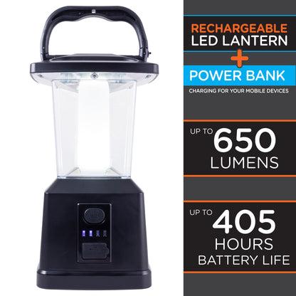 Enbrighten USB Charging LED Lantern, Black