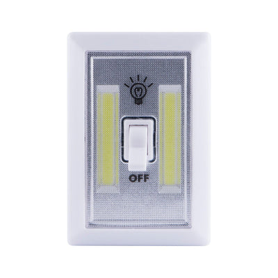 Lights by Night Battery Operated Manual On/Off LED Night Light Switch, White