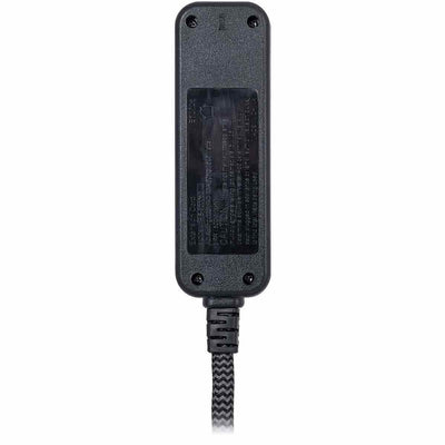 GE 3-Outlet 1ft. Mini Braided Extension Cord and Flat Plug, Black/Gray