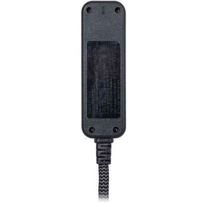 GE 3-Outlet 1ft. Mini Braided Extension Cord and Flat Plug, Black/Gray