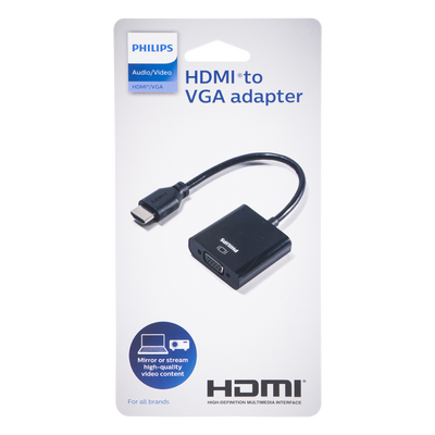 Philips HDMI to VGA Adapter, Black