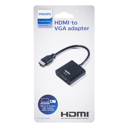 Philips HDMI to VGA Adapter, Black