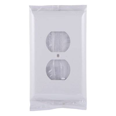 Power Gear Duplex Outlet Oversized Wall Plate, White