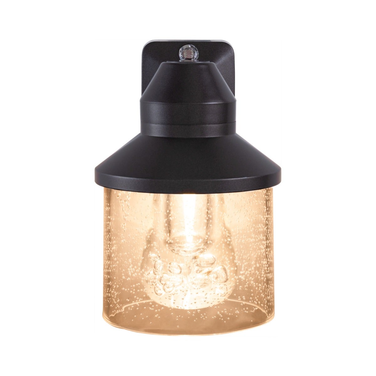 GE Vintage Light Sensing LED Night Light with Shade, Black