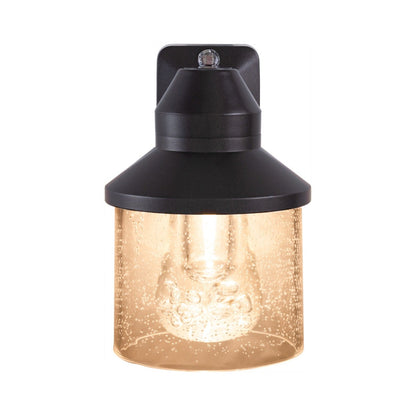 GE Vintage Light Sensing LED Night Light with Shade, Black