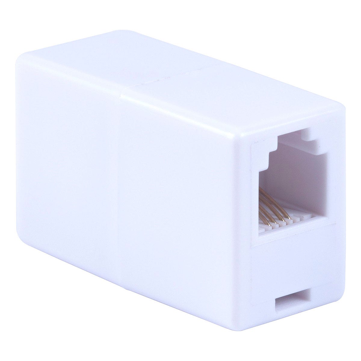 Power Gear In-Line Phone Line Extension Coupler, White