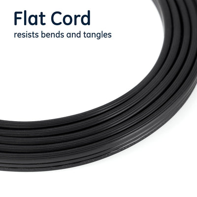 GE 3-Outlet 15ft. Extension Cord with Right-Angle Plug, Black