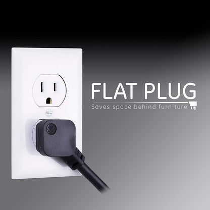 GE UltraPro 10-Outlet 2-USB 4ft. Surge Protector, Black