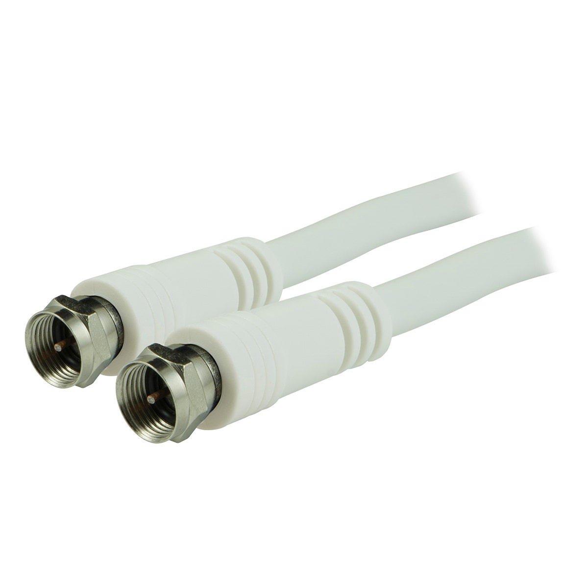GE 3ft. RG6 Coaxial Cable with F-Type Connectors, White