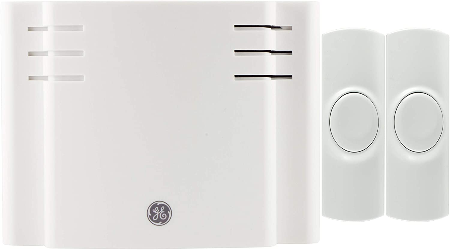 GE Battery Operated 8-Chime 2-Push Button Wireless Door Chime Kit, White