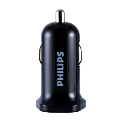 Philips 2-USB Car Charger, Black