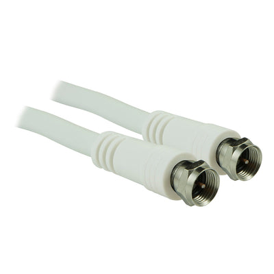 GE 6ft. RG6 Coaxial Cable with F-Type Connectors, White