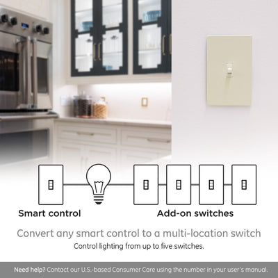 Enbrighten Add-On Toggle Switch With QuickFit™ And SimpleWire™, Light Almond, 24 Pack