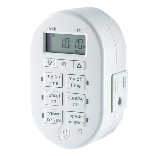 myTouchSmart Indoor Plug-In SunSmart Digital Timer, White – Jasco