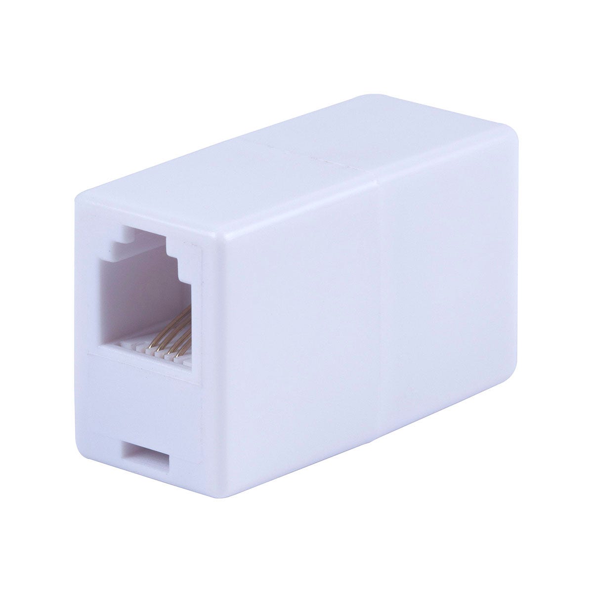 Power Gear In-Line Phone Line Extension Coupler, White