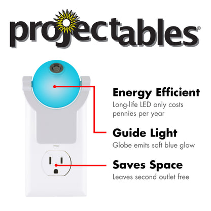 Projectables Solar System Light Sensing LED Night Light, Blue