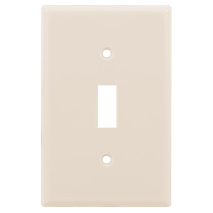 Power Gear Oversized Single Switch Wallplate, Light Almond