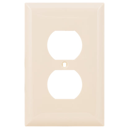 Power Gear Duplex Outlet Receptacle Oversized Wallplate, Light Almond