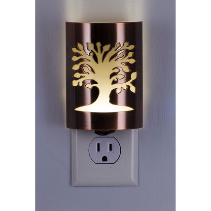 GE CoverLite Tree of Life Light Sensing LED Night Light, Oil-Rubbed Bronze