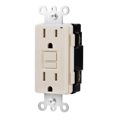 GE GFCI Outlet, 15A, White
