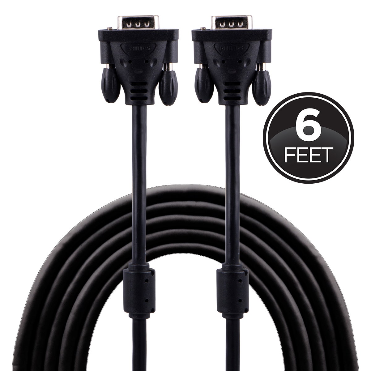 Philips 6 ft. VGA/SVGA Cable, Black