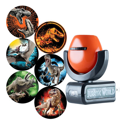 Projectables Jurassic World Light Sensing 6-Image LED Night Light, Black