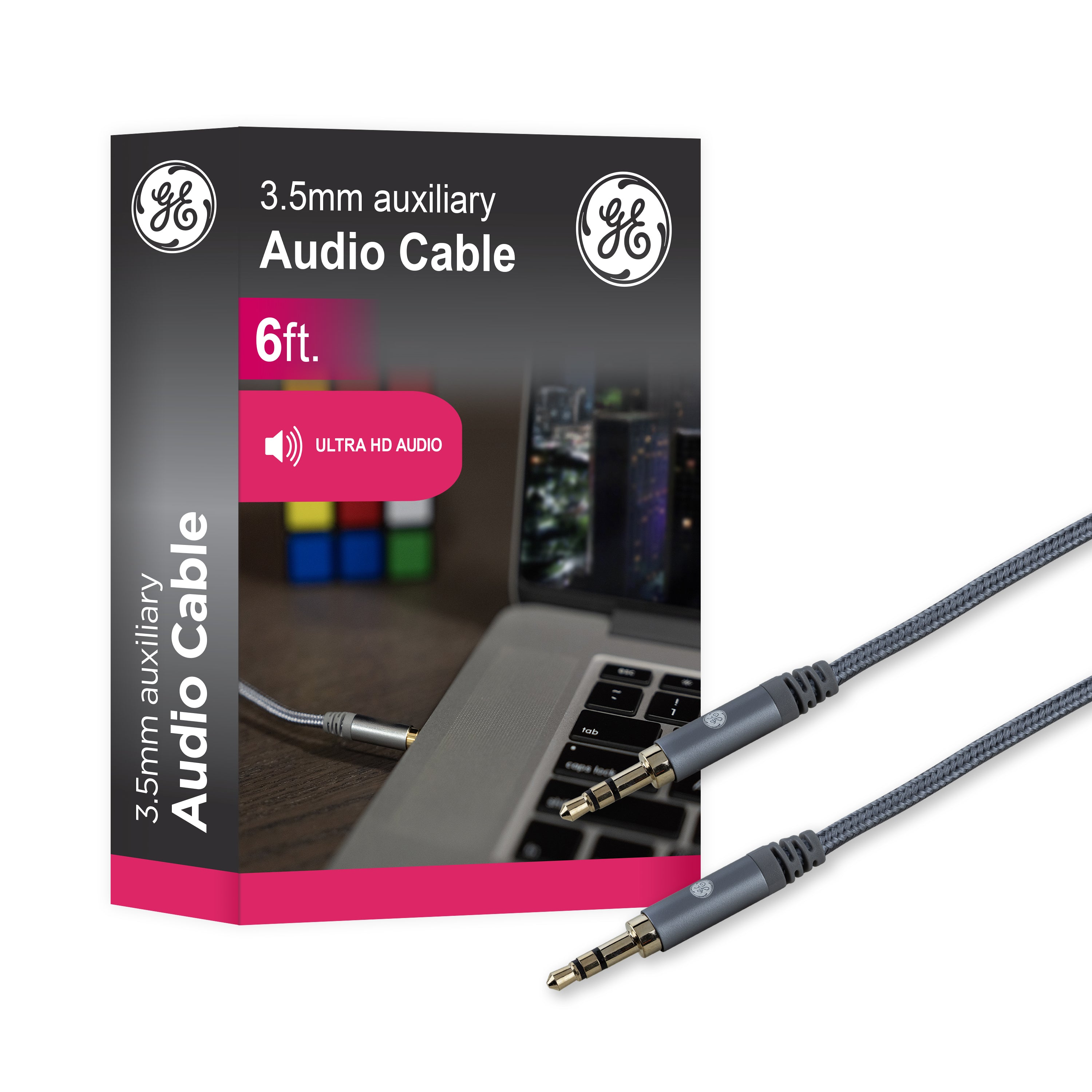 GE-branded 6ft. 3.5mm Audio Cable