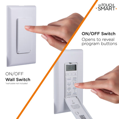 myTouchSmart SunSmart Indoor In-Wall All-in-One Digital Timer, White