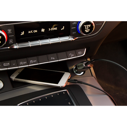 Philips 3-USB Car Charger with 1 USB-C and 2 USB-A and Power Delivery, Black