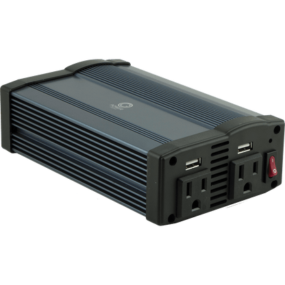 Power Gear 2-Outlet 2-USB Charging Portable Power Inverter, Black