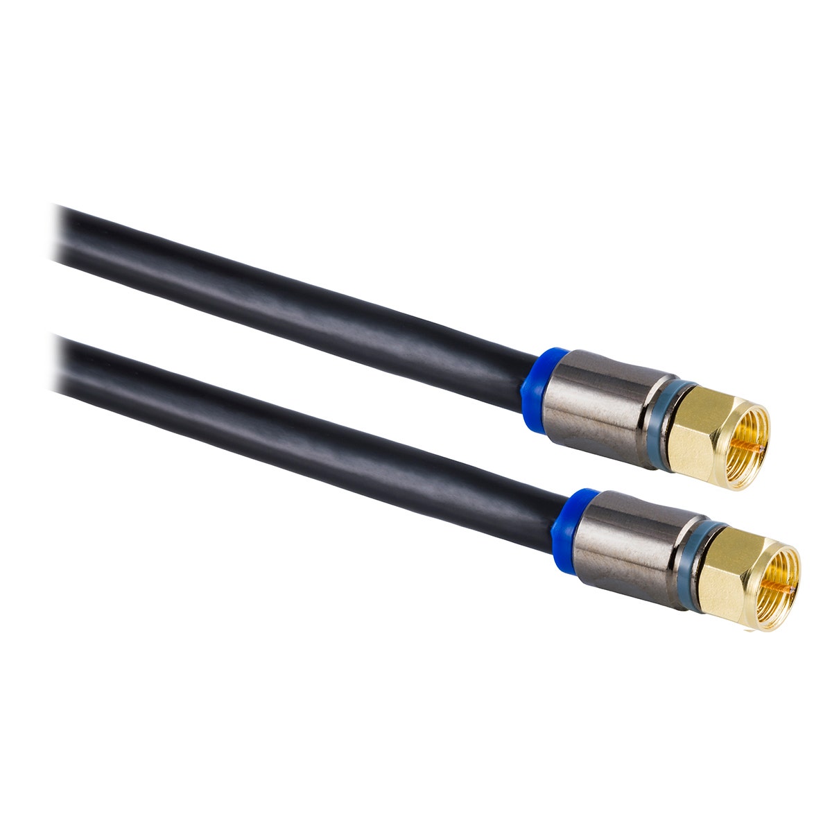Philips 6ft. Quad Shield Coaxial Cable, Black